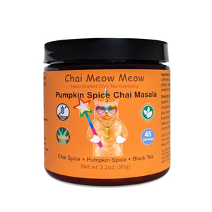 
                  
                    Pumpkin Spice Chai Powder - (45 Servings, 90g) - Chai Meow Meow
                  
                