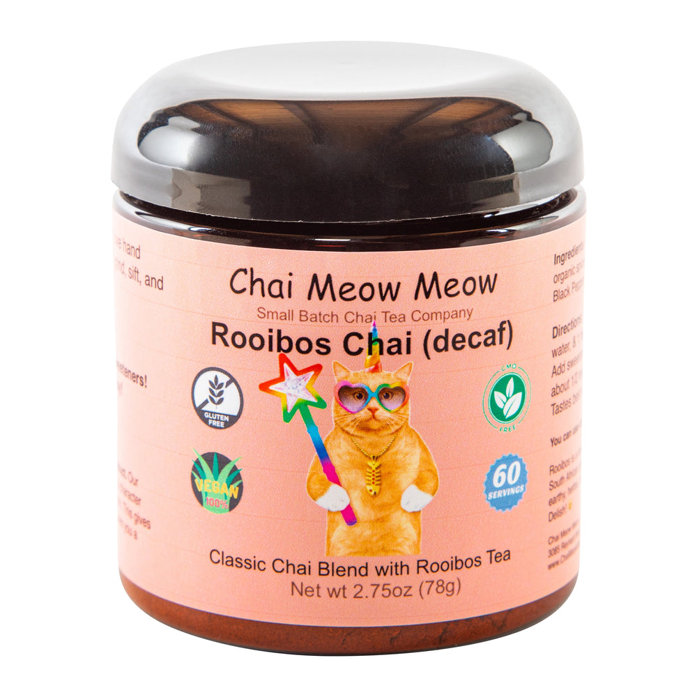Rooibos Chai Powder (Decaf Chai) - (60 Servings) - Chai Meow Meow